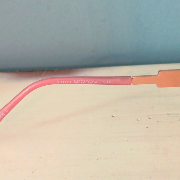 Rose Tinted Shield Sunglasses w crystal accents 🍀 - Picture 8 of 9